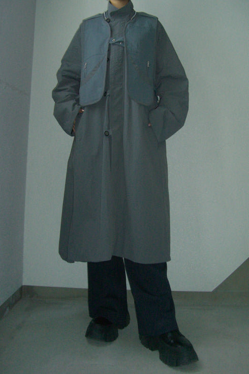 ECO GIL LONG COAT w/VEST -GRAY(BAMBOO CHARCOAL)- *Last1